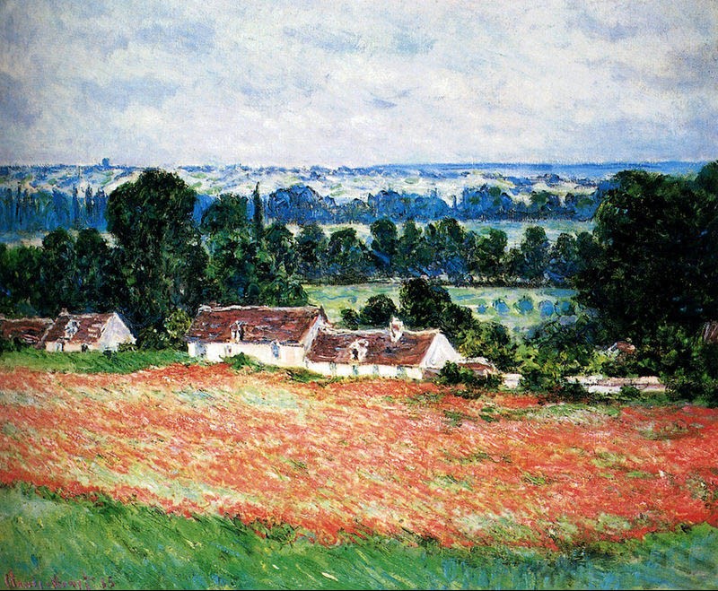 Claude Monet Field Of Poppies, Giverny